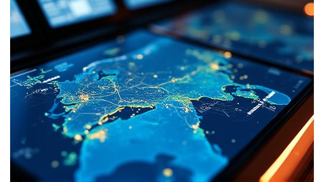 Mapa de navegação digital com rotas otimizadas exibindo dados meteorológicos