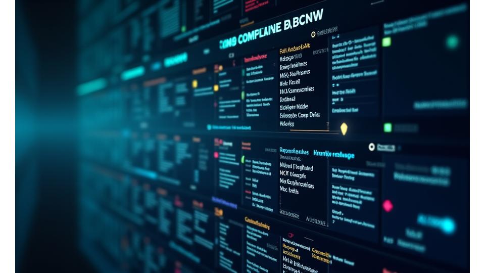 Matriz interativa de regulamentações de pesca, com indicadores de status de conformidade para UE, IMO, ICCAT.