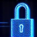 Ícone de encriptação de dados com cadeado.