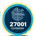 Selo de certificação ISO 27001.
